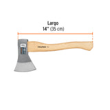 HACHA EUROPEA, 600 G, MANGO HICKORY 14', TRUPER