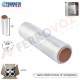 CINTA STRETCH FILM 15" X 20UM  635 GR X (4 PCS) ECONOMICO