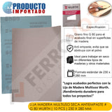 LIJA MADERA MULTIUSO SECA ANTIEMPASTE  # G 80  WURTH ( 10 PCS ) 230 X 280 mm