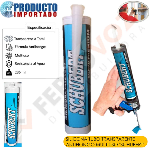 SILICONA TUBO TRANSPARENTE ANTIHONGO multiuso 