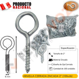 ARMELLA CERRADA ZINCADA  2" (100PCS)