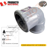 CODO AGUA PVC 1/2" C/ROSCA