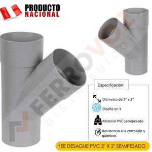 YEE DESAGUE PVC 2" X 2" SEMIPESADO