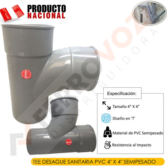 TEE DESAGUE SANITARIA PVC 4