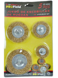 JUEGO ESCOBILLA TALADRO 5PCS "PROFIELD"