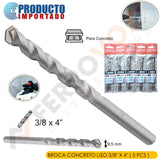 BROCA CONCRETO LISO 3/8" X 4" ( 5 PCS )