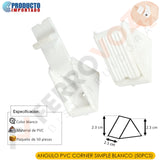 ANGULO PVC CORNER SIMPLE  BLANCO ( 50 PCS )