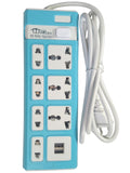 SUPRESOR PICO 2MTS 10A / 7 ENTRADAS UNIVERSAL - USB