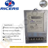 MEDIDOR DIGITAL LUZ 3 X 15 ( 100 )A TRIFASICO " RICERS "