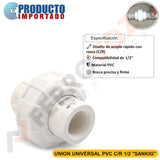 UNION UNIVERSAL PVC C/R 1/2 "SANKIG"