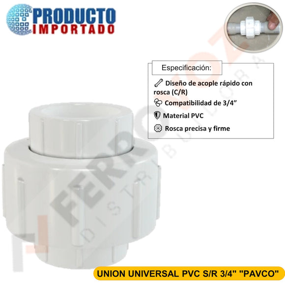 UNION UNIVERSAL PVC S/R 3/4