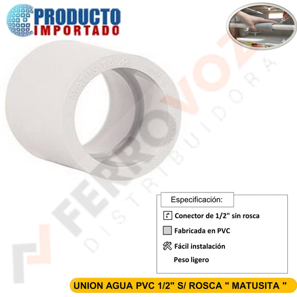 UNION AGUA PVC 1/2