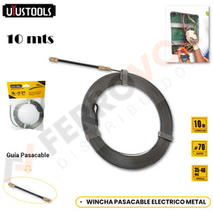 WINCHA PASACABLE ELECTRICO METAL 10METROS