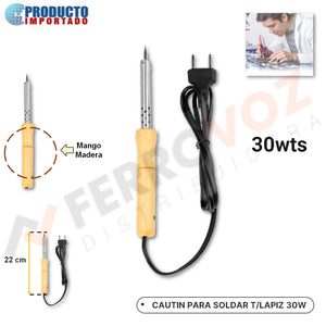 CAUTIN PARA SOLDAR T/LAPIZ MADERA 30W