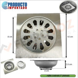 TAPA SUMIDERO REJILLA CUADRADA 3" ACERO INOX