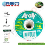 HILO PESCAR NYLON #30 "ARATY "100MT  ( VERDE) x 10 PCS