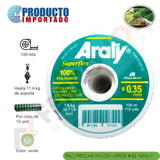 HILO PESCAR NYLON #35 "ARATY "100MT  ( VERDE) x 10 PCS