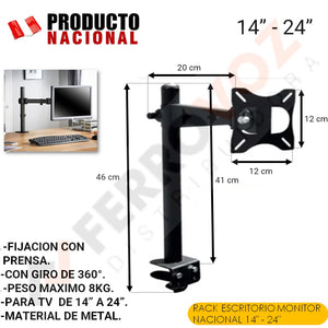 RACK ESCRITORIO MONITOR IMPORTADO 12" - 24"