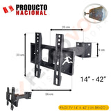 RACK TV 14" A 42" (UN BRAZO) NACIONAL