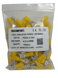 TERMINAL ELECTRICO  AISLANTE HEMBRA STD FDD5.5 - 250 AMARILLO 12-10AWG ( 100 PCS )