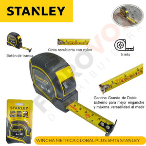 WINCHA IMPACTO 5 MT. X 19 MM. USO RUDO "STANLEY"