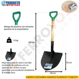 LAMPA CUCHARA  MANGO PLASTICO " CASCO "