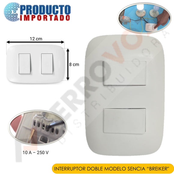 OFERTA INTERRUPTOR DOBLE P/EMPOTRAR 