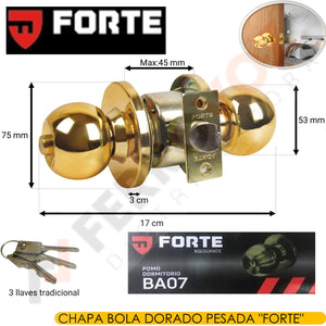 CHAPA BOLA "FORTE" BP-007 DORADO