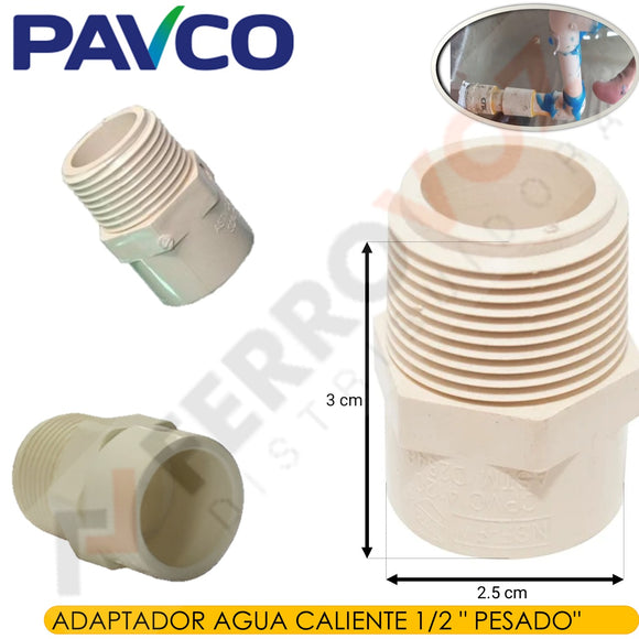 ADAPTADOR CALIENTE CPVC 1/2