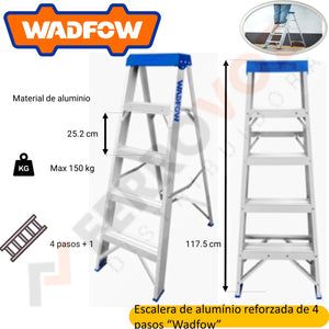 ESCALERA ALUMINIO 4 PASOS "WADFOW"