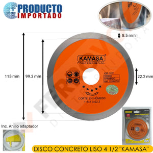 DISCO CONCRETO LISO 4 1/2" "KAMASA"