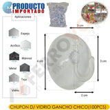 CHUPON D/ VIDRIO GANCHO 4cm (100 pcs)