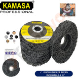 DISCO LIMPIEZA Y REMOCION ACERO INOXIDABLE  4.5" " KAMASA "