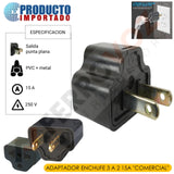 ADAPTADOR ENCHUFE  3 A 2 COMERCIAL 15A