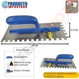 PLANCHA RASPIN MANGO PLASTICO (AZUL)