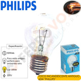 FOCO INCANDESCENTE ANTIGUO 60W "PHILLIPS"