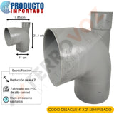 CODO DESAGUE 4" X 2" SEMIPESADO