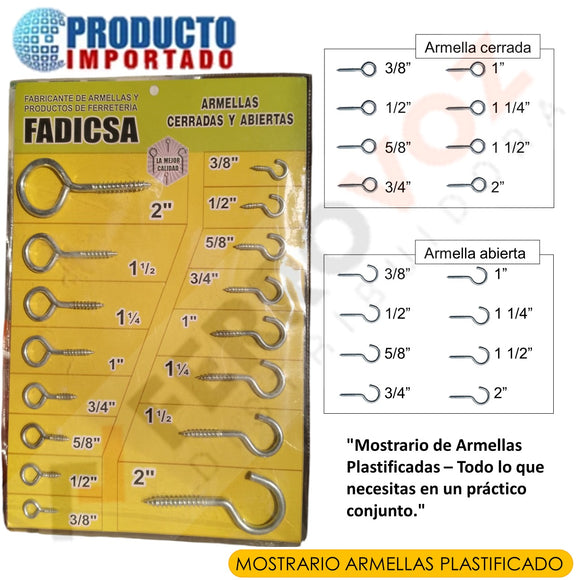 MOSTRARIO ARMELLAS PLASTIFICADO