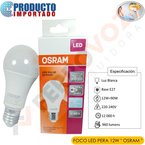 FOCO LED PERA 12W 