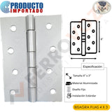 BISAGRA FIJA ALUMINIZADA 4" C / TORNILLO ( 12 PARES )