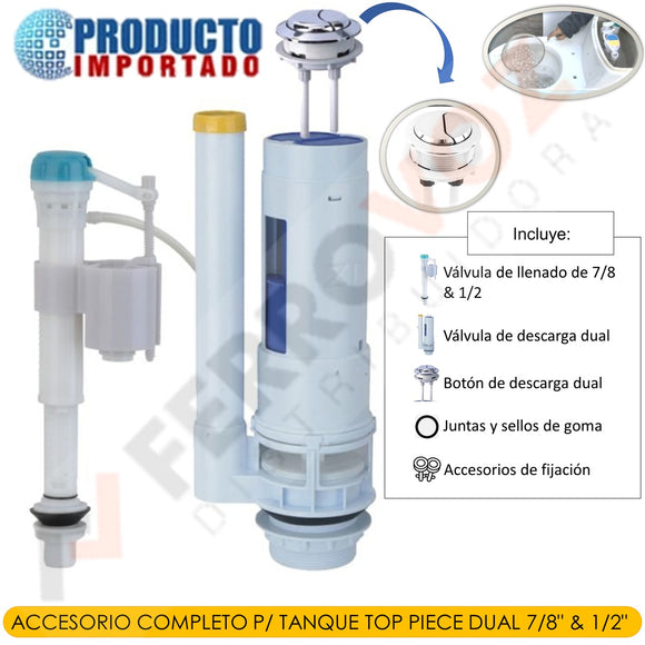 ACCESORIO COMPLETO P/ TANQUE TOP PIECE DUAL  7/8