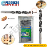 BROCA MADERA 1/8"  (10 PCS)