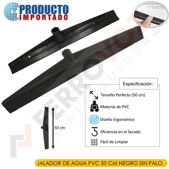 JALADOR DE AGUA PVC 50 CM NEGRO SIN PALO