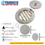 REJILLA LAVADERO TAPON METAL 2" CROMADO