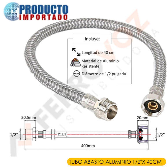 TUBO ABASTO ALUMINIO 1/2