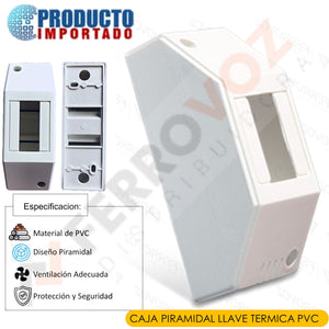 CAJA PIRAMIDAL LLAVE TERMICA PVC