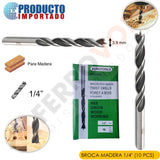 BROCA MADERA 1/4"  ( 10 PCS )