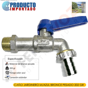 CAÑO JARDINERO M/AZUL BRONCE PESADO 202 GR