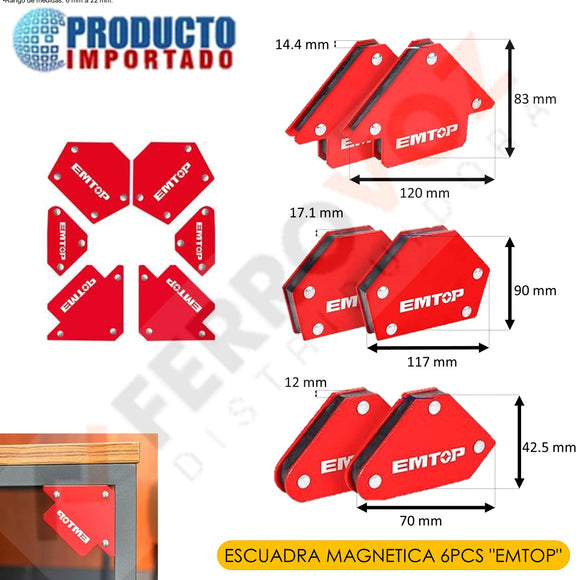 KIT ESCUADRA MAGNETICA 6 pcs 