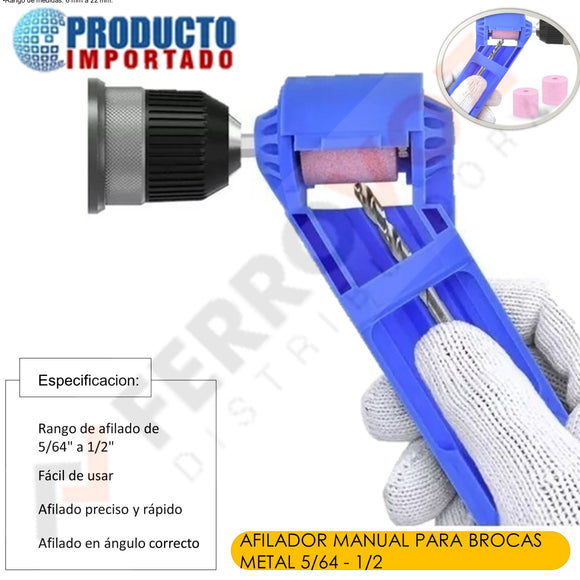 AFILADOR MANUAL PARA BROCAS METAL 5/64 - 1/2